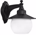 Heronia Aplika Exoterikou Xorou Plastiko/Gyali AP-14AN Mavro/Lefko E27 18,5X23X23cm 07-1315