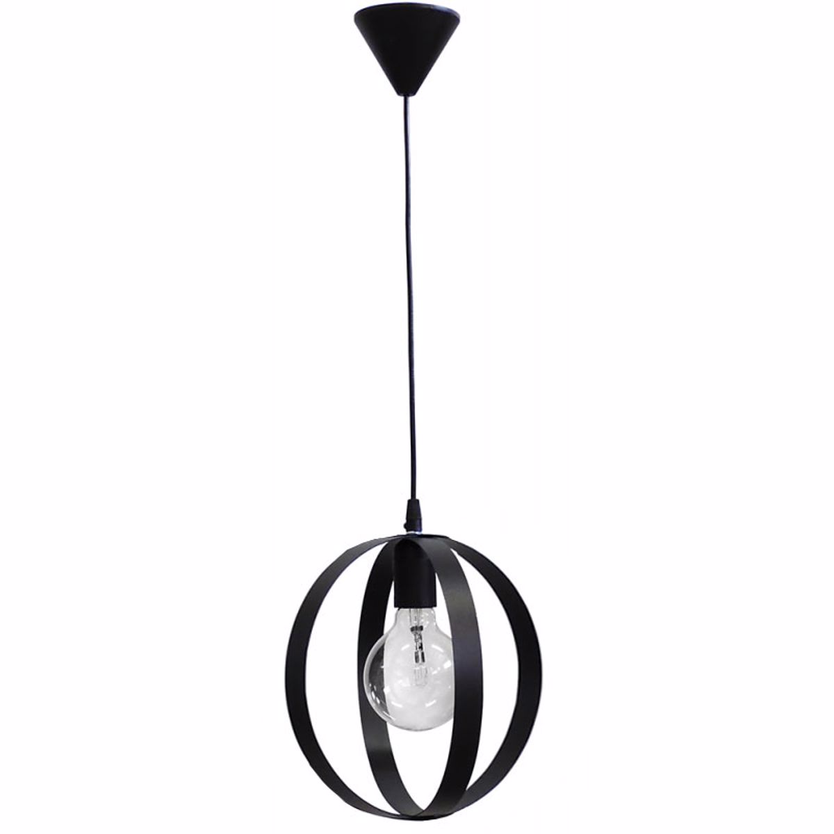 Heronia Fotistiko Orofis Metallo LAMA/25 PENDEL Mavro E27 24X85cm 34-0068