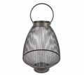 Zaros Obal Metalliko Fanari me Gyali F36x47.5cm HT654