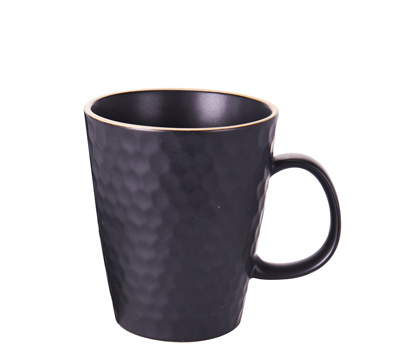 ZAROS Κούπα Stoneware ανθρακί 425ml με σφυρήλατο φινίρισμα KZ173