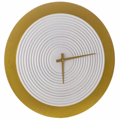 ILIADIS ΚΙΤΡΙΝΟ/ΛΕΥΚΟ ΞΥΛΙΝΟ ΡΟΛΟΙ ΤΟΙΧΟΥ Φ45cm 74014