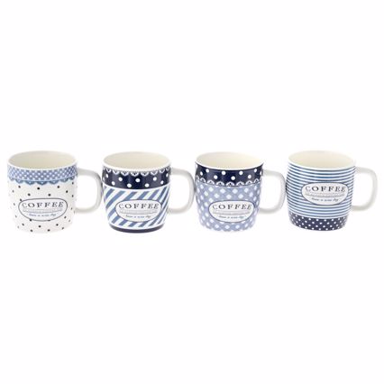 Iliadis Blue Coffee Κεραμική Κούπα 4 Σχέδια 9.5X9εκ 76156