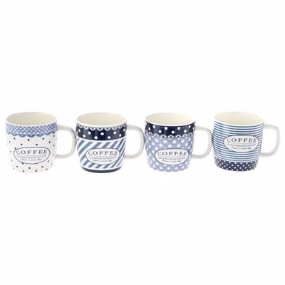 Iliadis Blue Coffee Κεραμική Κούπα 4 Σχέδια 9.5X9εκ 76156