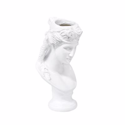 Iliadis Λευκό Resin Κασπό Φ9Χ17cm Γυναικεία Αρχαιοελληνική Προτομή 76357