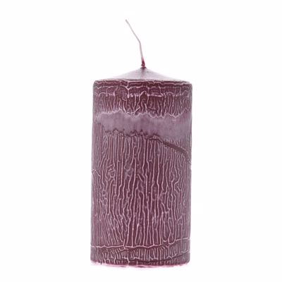 Iliadis Μπορντώ Κερί ''Frosted'' Φ7x14cm 76372