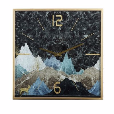 ILIADIS ΤΕΤΡΑΓΩΝΟ ΣΙΔΕΡΕΝΙΟ ΡΟΛΟΙ ΤΟΙΧΟΥ 'MOUNTAIN' 40x40x4EK 76548