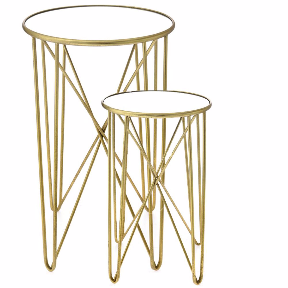 Iliadis Set ton 2 Metalliko Trapezi (F43x71 / F37x61) me Epifaneia Kathrepti 78082