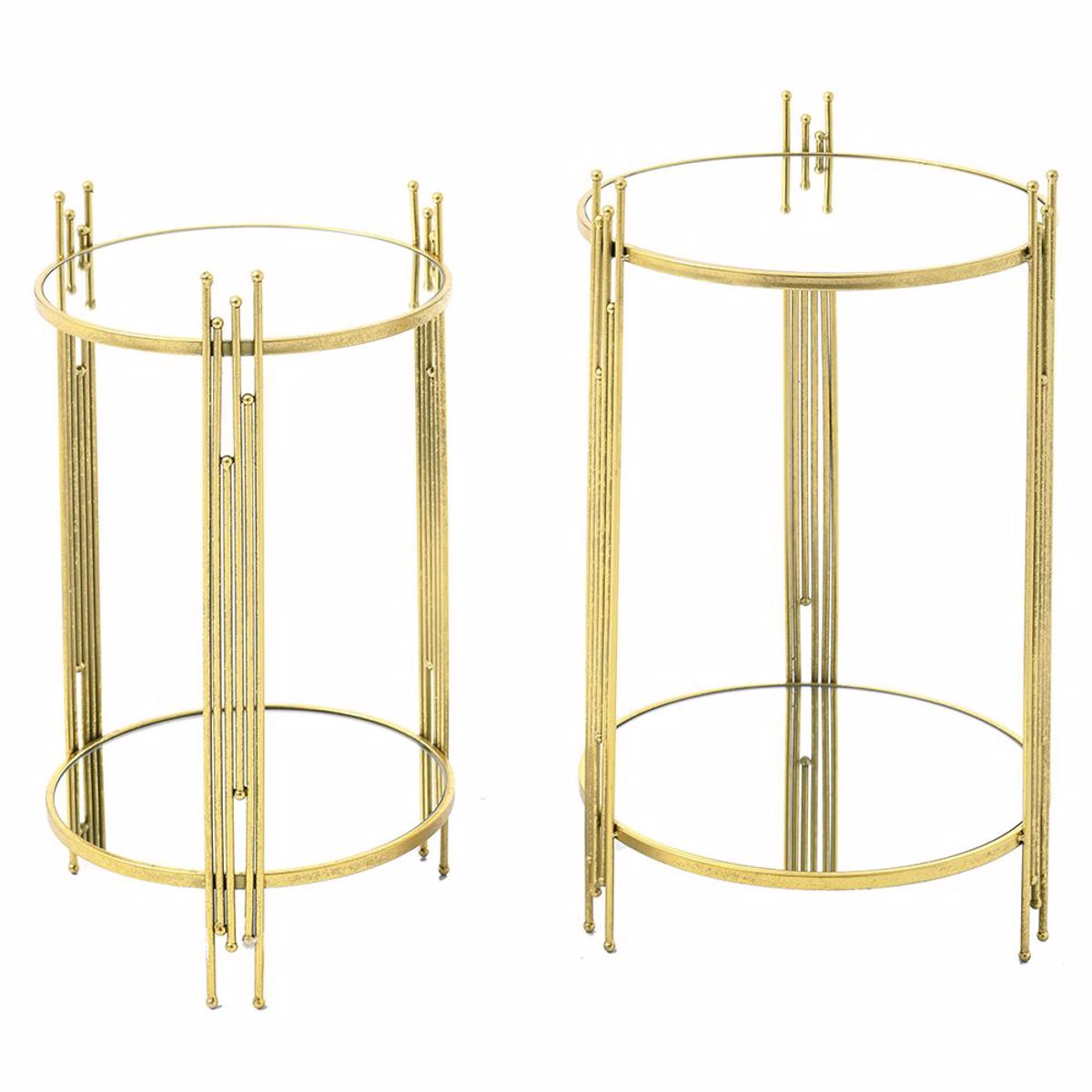 Iliadis Set ton 2 Metalliko Trapezi me Epifaneia Kathrepti F41x67cm / F35x62cm 78088