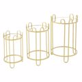 Iliadis Set ton 3 Xruso Metalliko Strongulo Trapezi me Kathrefti F43X69 F36X59 F27X50 79162
