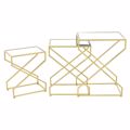 ILIADIS SET TON 3 XRuSO METALLIKO TRAPEZI ME KAThREFTI 50X35X65 / 45X30X58 / 40X25X48EK 79163