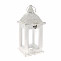 Iliadis Fanari Xulino me Metalliki Orofi Lefko 13x13x33cm 80730