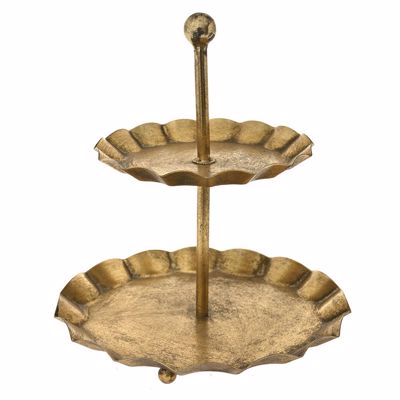 Iliadis Χρυσή Διώροφη Μεταλλική Ορντερβιέρα Φ24x27cm 81294