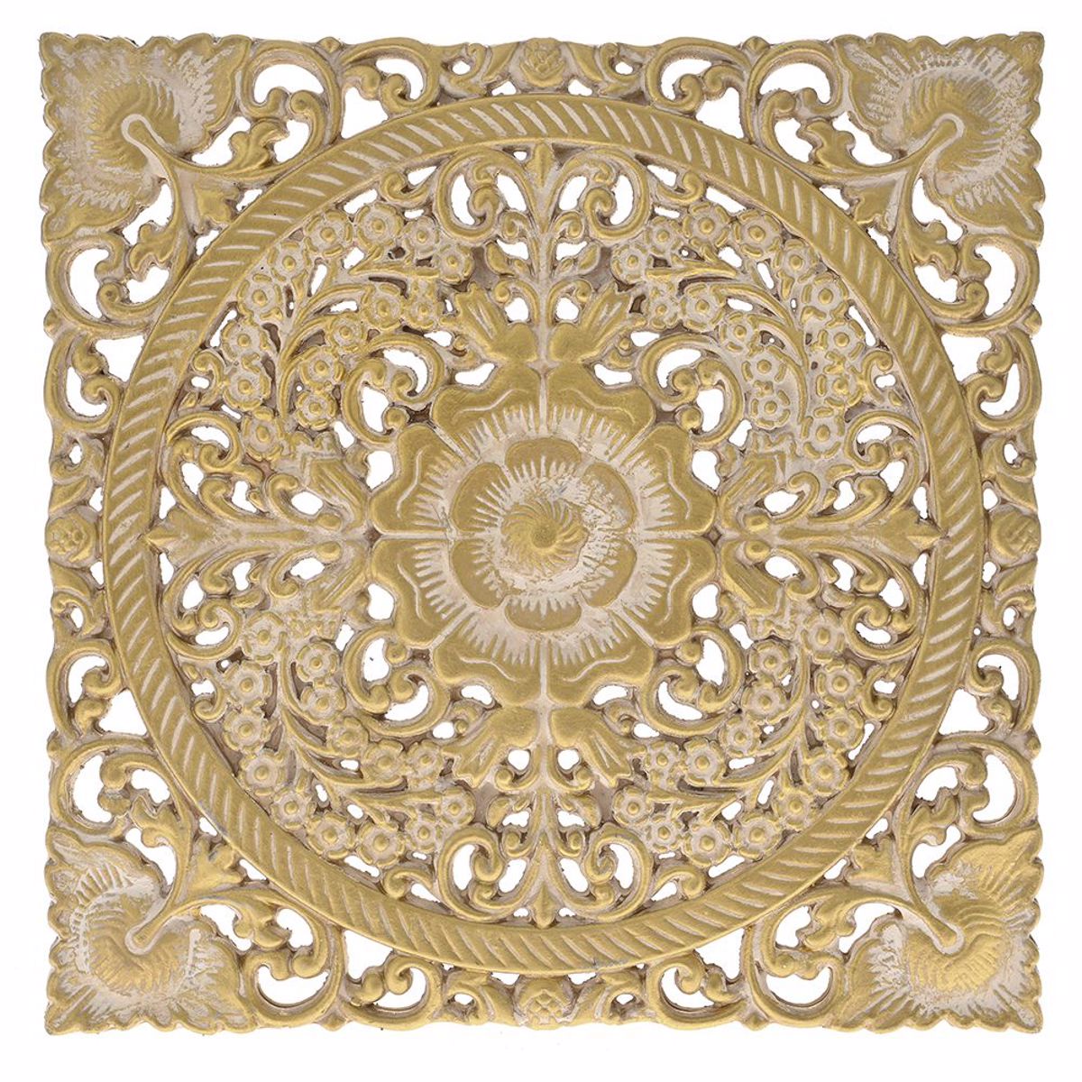 Iliadis Xruso Diakosmitiko Toixou Tetragno apo MDF 30x1x30cm 83407