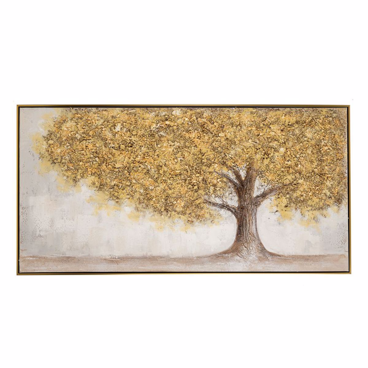 Iliadis Pinakas Elaiogafia se Tupomeno Kamba me Dentro Prasino 142x5x72cm 84806