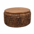 Iliadis Psathino Trapezi Abaca me Apothikeftiko Xoro kai Xulino Kapaki F70x37cm 84871