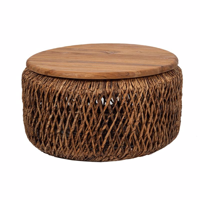 Iliadis Psathino Trapezi Abaca me Apothikeftiko Xoro kai Xulino Kapaki F70x37cm 84871