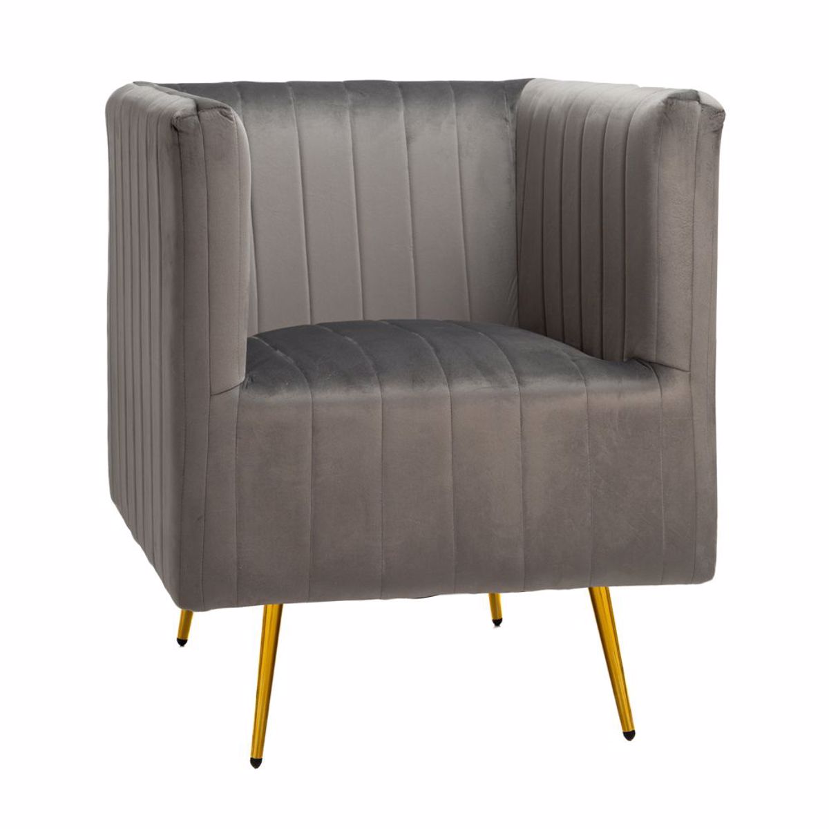Iliadis Poluthrona Beloudini Ggri me Xrusa Metallika Podia 69x73x80cm 84937