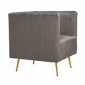 Iliadis Poluthrona Beloudini Ggri me Xrusa Metallika Podia 69x73x80cm 84937