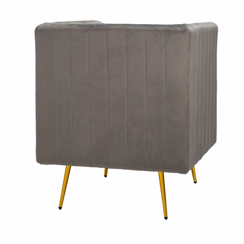 Iliadis Poluthrona Beloudini Ggri me Xrusa Metallika Podia 69x73x80cm 84937