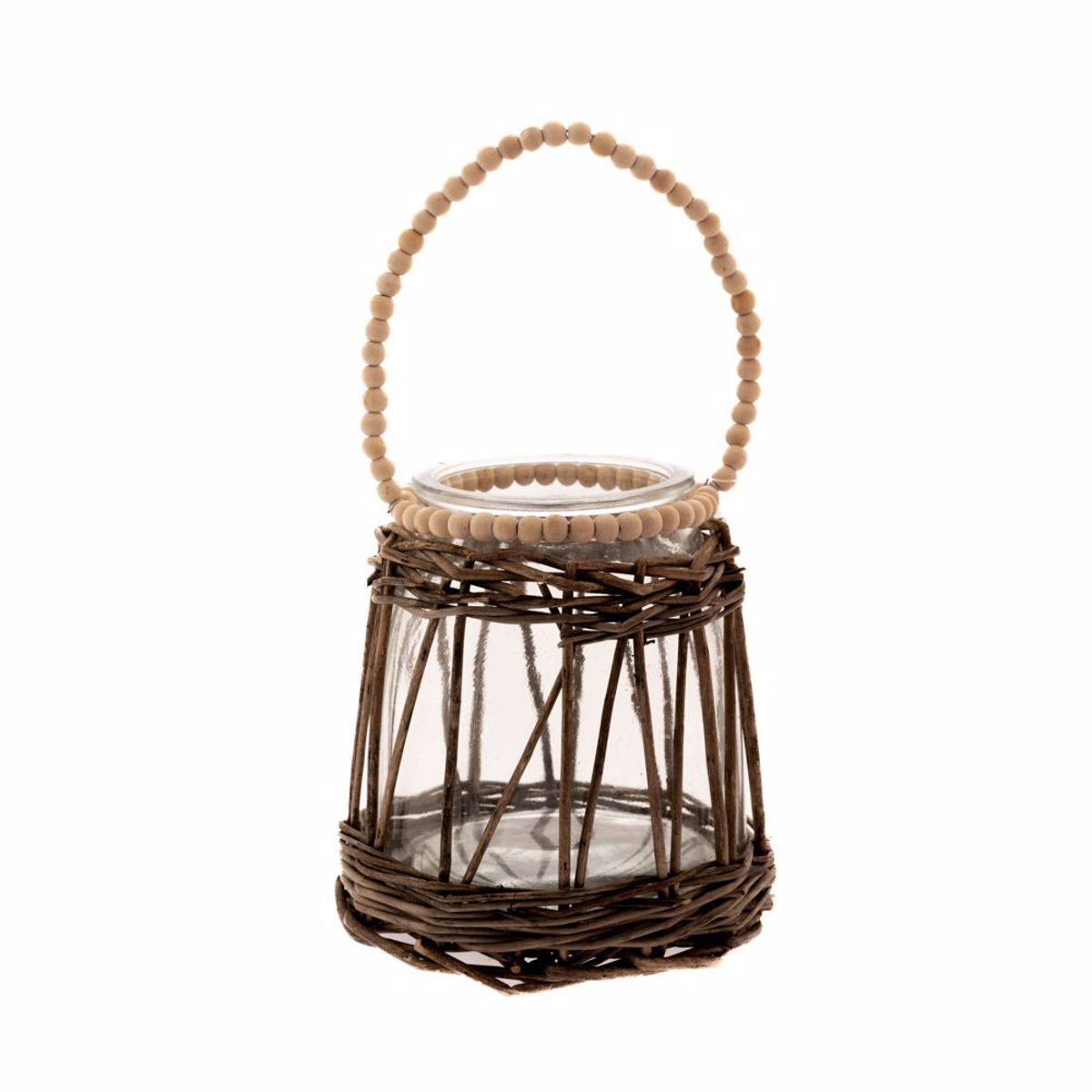Iliadis Fanari apo Sunthetiko Rattan me Gyali kai Xerouli se Fusiko Xroma F13.5x8.5cm 84990