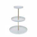 Iliadis Triorofi Ornterbiera Metalliki Lefki me Xruso Stulo F40x55cm 85211