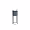 Iliadis Ggri Metalliko Kaspo F19x17cm se Mavri Metalliki Basi F19x50cm 85218