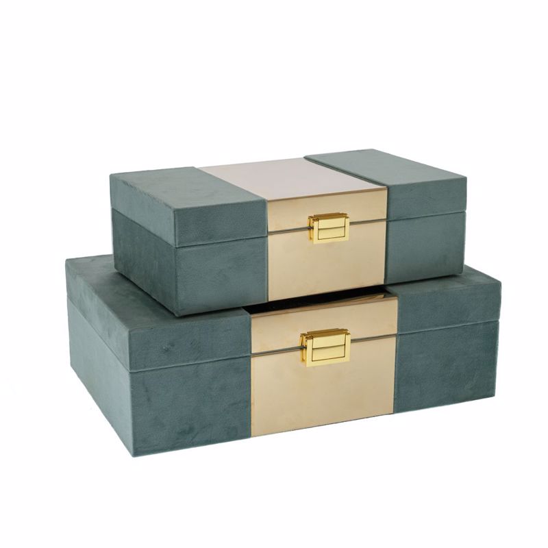 Iliadis Set ton 2 Beloudina Koutia Beraman me Xruses Leptomereies 31.5x21x10.5cm 85324