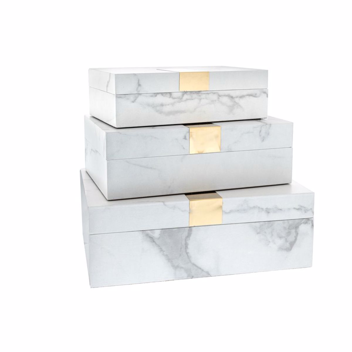 Iliadis Set ton 3 Baoula Xulina me opsi Marmarou kai Xrusi Leptomereia 34x24x12cm 85332