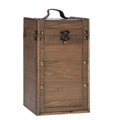 Iliadis Διπλή Μπουκαλοθήκη Ξύλινη Καφέ Όρθια 12x12x33cm 85340