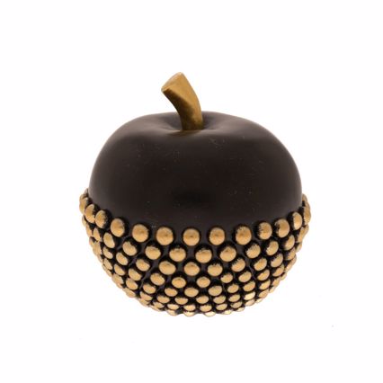 Iliadis Μαύρο Resin Μήλο με Χρυσές Λεπτομέρειες Φ13x13cm 85762