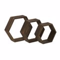 Inart Set ton 3 Rafaki Toixou Xulino Kafe 38X10X33 6-70-861-0007