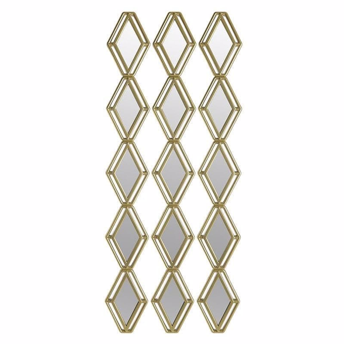 Inart Set ton 3 Kathreptis Toixou Plastikos Xrusos 12X2X87 3-95-413-0013