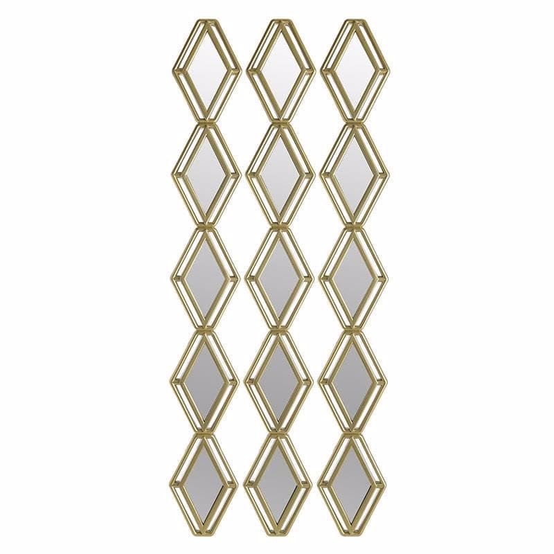 Inart Set ton 3 Kathreptis Toixou Plastikos Xrusos 12X2X87 3-95-413-0013