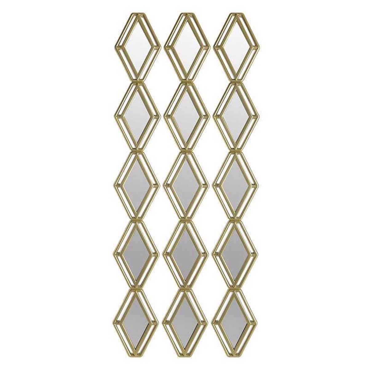 Inart Set ton 3 Kathreptis Toixou Plastikos Xrusos 12X2X87 3-95-413-0013