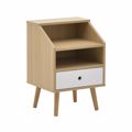 Inart Komodino Xulino Natural Lefko 40X35X60ek 3-50-020-0018