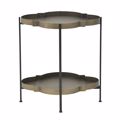 Inart Boithitiko Trapezaki Metalliko Antike Xruso/Mavro 58X50X62 3-50-153-0019