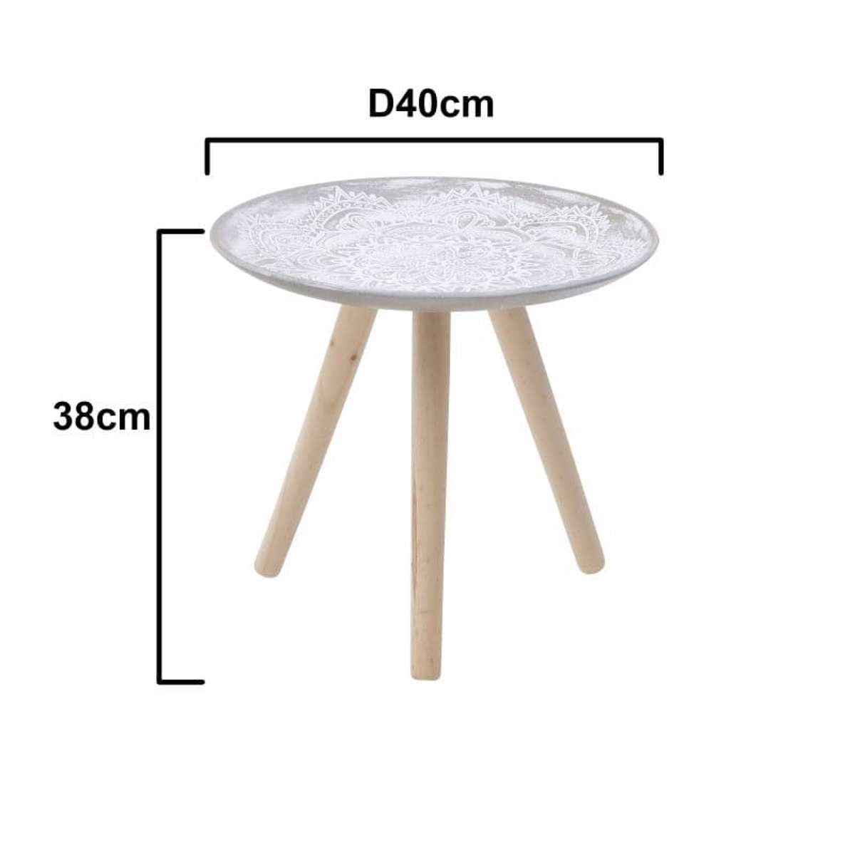Inart Trapezaki Xulino Ggri Natural F40X38ek 3-50-219-0004