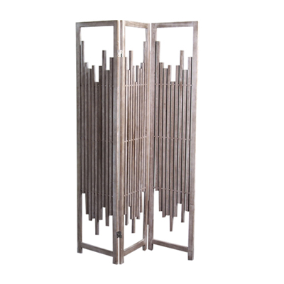 Inart Παραβάν Ξύλινο Αντικέ Μπεζ 120x2x170cm 3-50-376-0074