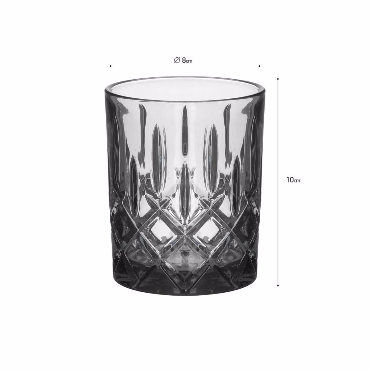 Inart Set ton 6 Potiri Ouiski Gyalino Ggri 290cc F8X10 3-60-621-0049