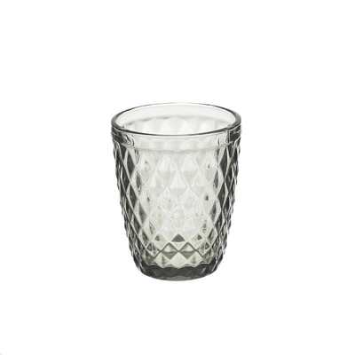 Inart Set 6 Ποτήρι Ουίσκι Γκρι 210cc Φ8Χ10 3-60-896-0045
