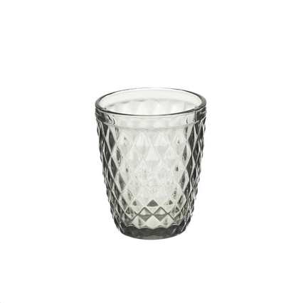 Inart Set 6 Ποτήρι Ουίσκι Γκρι 210cc Φ8Χ10 3-60-896-0045