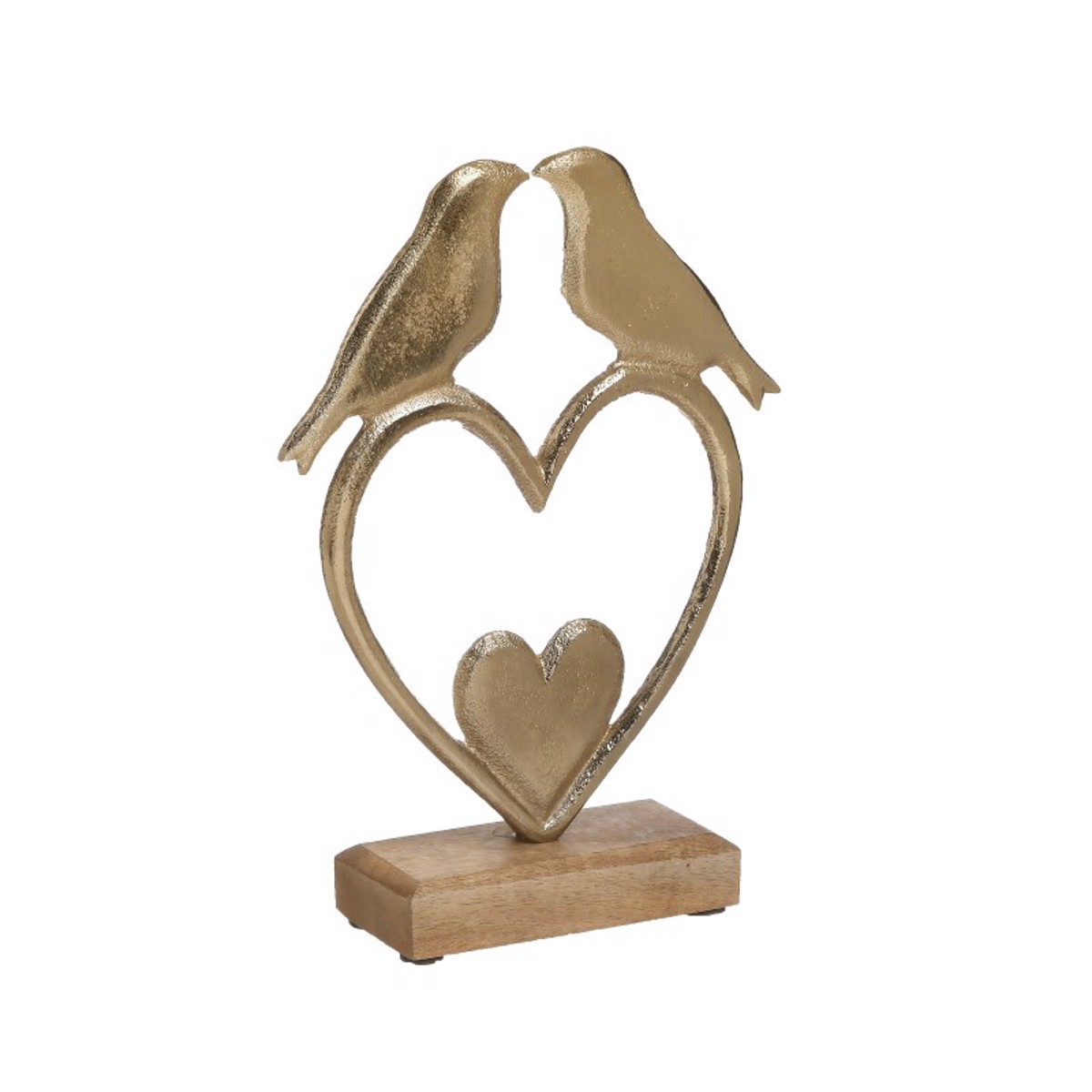 Inart Diakosmitiko ''Poulia se Dentro'' Metalliko/Xulino Xruso/Fusiko 22x5x18cm 3-70-985-0068
