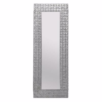 Inart Καθρέπτης Μεταλλικός Ασημί 75Χ200 3-95-161-0002