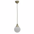Inart Fotistiko Orofis Metalliko Xruso/Lefko E27 D15X80 6-10-584-0036