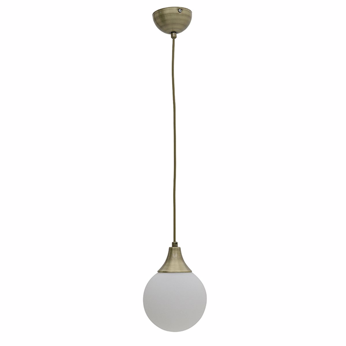 Inart Fotistiko Orofis Metalliko Xruso/Lefko E27 D15X80 6-10-584-0036