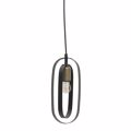 Inart Fotistiko Orofis Metalliko Mavro E27 13X10X30/75 6-10-584-0052