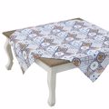 Inart Kares ufasmatinos Lefkos/Mple 90X90 6-40-121-0064