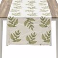 Click Trabersa Printed Bambakeri ''Fullo'' Lefko/Prasino 40x140cm 6-40-809-0018