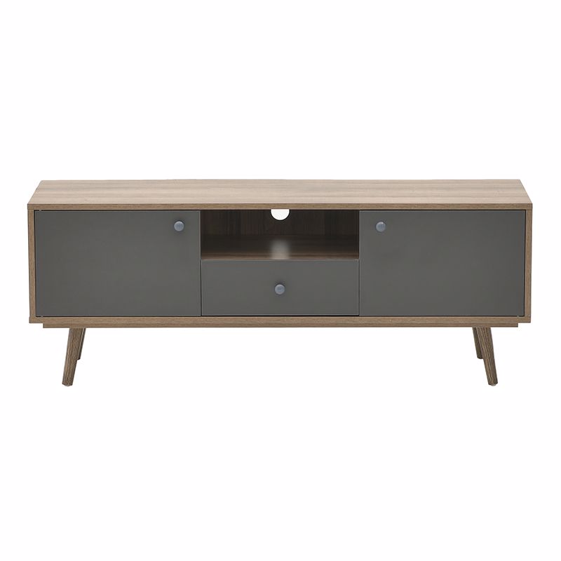 Inart Epiplo Tv Melaminis Natural/Ggri 120X39X45 6-50-308-0016