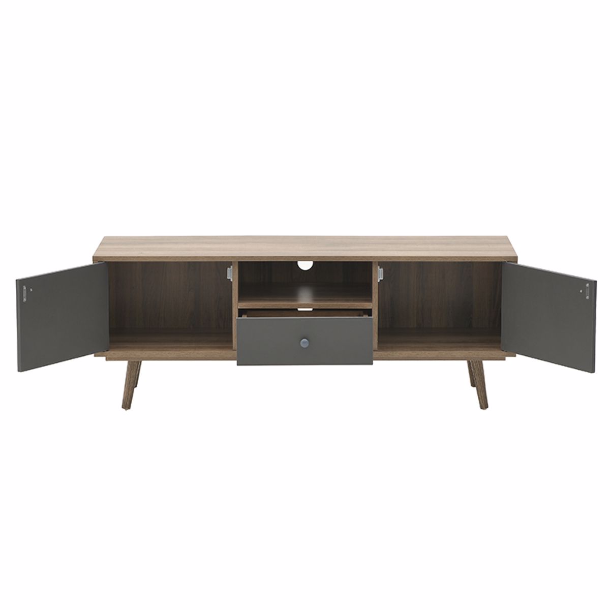 Inart Epiplo Tv Melaminis Natural/Ggri 120X39X45 6-50-308-0016